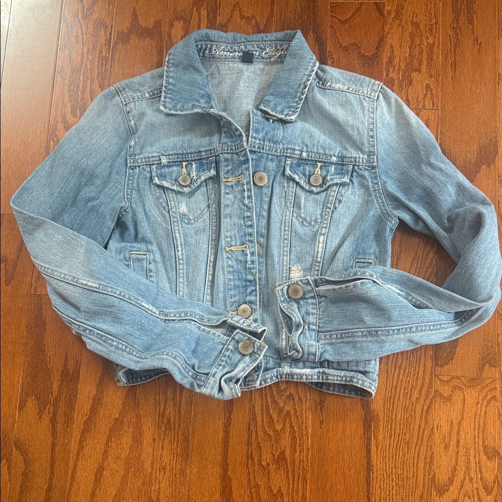 American Eagle Distressed Denim Jacket